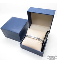 Kişiye Özel Krom Bileklik Unisex + İsme Özel Mini Cep Kalemi - Hediyelik Kutulu Set (Karışık)