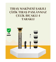 Mey İthalat® Şarjlı Titanyum Bıçaklı Saç ve Sakal Kesme Makinesi