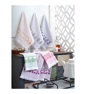 40*60 %100 Pamuk 6'lı Mutfak Havlusu (Standart)