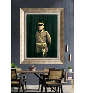 Gümüş Çerçeveli Atatürk Tablo za16