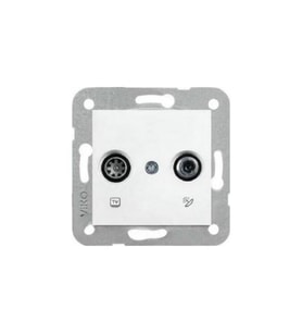 VİKO 90967X85 Uydu Prizi Sonlu (TV-SAT) Beyaz (Çerçevesiz) VİKO