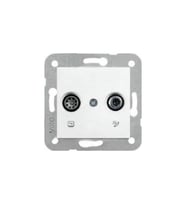 VİKO 90967X85 Uydu Prizi Sonlu (TV-SAT) Beyaz (Çerçevesiz) VİKO