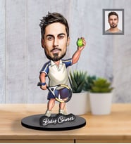 Kişiye Özel Sporcu Karikatürlü İki Katmanlı Ahşap Biblo Bay-1-Eco