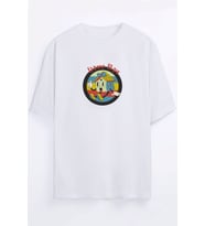 Home Boy Baskılı  Unisex Beyaz T-shirt
