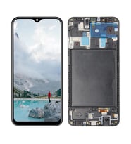 Samsung Galaxy A20 A205F ile Uyumlu Oled Ekran Dokunmatik Çıtalı (Siyah)