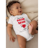 Bebek Beyaz Beni En Çok Dayım Sever Desenli Kısa Kol Body