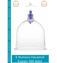 #HacamatKupası Medikal Steril Pürüzsüz Kaliteli Tek Kullanımlık 5 Numara Hacamat Kupası - 100 Adet