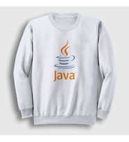 Presmono Unisex Beyaz Java Coder Programmer Developer Yazılımcı Sweatshirt 335433tt (Beyaz)