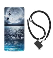 Xiaomi Mi 13 Lite Kılıf Resimli Boyun Askılı İpli Desenli Silikon Great Moon 1301