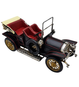 Locomobile Klasik Metal Dekoratif Araba - Nostaljik El Yapımı Ofis Hediyelik