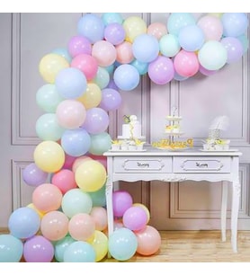 Karışık Makaron Balon Zinciri  101 Parça-
