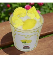 Limon Kokulu Magnolia Mum  Parçacıklı Tasarım  %100 Soya Wax (Karışık)