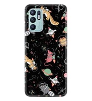 Oppo Reno 6 Kılıf Silikon Desen Özel Seri Planet Animals 1771