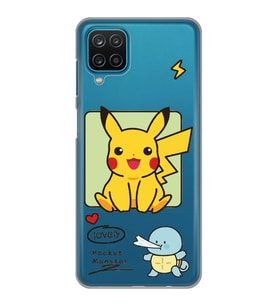 Samsung Galaxy M22 Uyumlu Pokemon Pikachu Tasarımlı Şeffaf Telefon Kılıfı