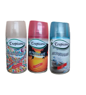 Tropicana Air Freshener Oda Kokusu Bubble Gum + Tropikal + Soft Otomatik Makina Yedek Parfüm Spreyi 260 Ml X 3 Adet
