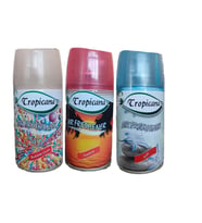 Tropicana Air Freshener Oda Kokusu Bubble Gum + Tropikal + Soft Otomatik Makina Yedek Parfüm Spreyi 260 Ml X 3 Adet