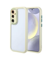 Skyarc Samsung Galaxy S24 Kılıf Kamera Korumalı Renkli Kenar ve Çerçeve Tasarımlı Vitamin Kapak (Yeşil)