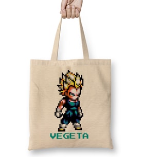 Dragon Ball Z Pixel Vegeta Bez Çanta Uzun Saplı