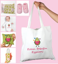 eJOYA Bebeklere Özel Çantasında Kişiye Özel Battaniye Zıbın Biberon Yastık Ve Patik Bebek Hediye Seti 109949 (Pembe)