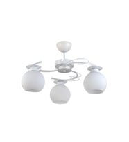 Modern Beyaz Camlı 3'lü Avize, Salon, Mutfak ve Yatak Odası İçin