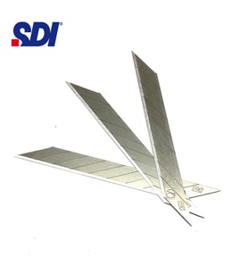 SDI 1361 Çelik Maket Bıçağı Falçata Ucu Yedeği 9mm 30 Derece Küçük 10'lu