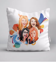 BK Gift Kişiye Özel Bekarlığa Veda Karikatürlü Beyaz Yastık-7
