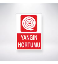 Yangın Hortumu 21x28 Arkası Yapışkanlı Levha