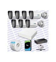 Provzen TTec Hikvision 7 Kameralı IP Full HD Mikrofonlu Güvenlik Kamerası