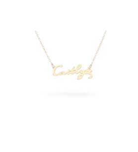 DKMN Gümüş 925 Ayar El Yazısı İsimli Gümüş Kolye (Gold)