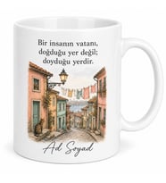 Mahallem Temalı Baskılı Kupa Bardak - Nostaljik Hediye Porselen Kupa