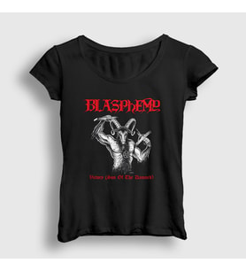 Presmono Kadın Siyah Victory Blasphemy T-Shirt 429158tt