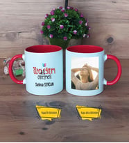 Özel Eğitim Öğretmeni Kupa Bardak Kırmızı Fotoğraflı Öğretmenler Günü Hediyesi