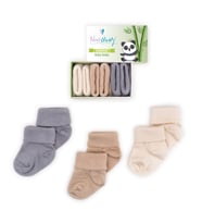 Novibaby 3'lü Bambu Yenidoğan Bebek Çorap I Uncle I 0-6 ay (Karışık)