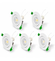 LED Spot Seti 5’li Beyaz Yuvarlak Kasa 4000K Doğal Beyaz GU10 Ampul Dahil Tak Çalıştır 6,5cm Gömme Tavan Spotu