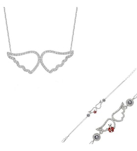 Gümüş Melek Kanadı Bayan Set