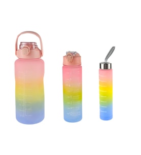 Matara Üçlü Set 2000 Ml 900 Ml 300 ML Pembe
