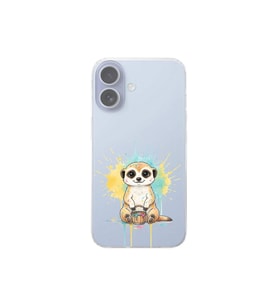 iPhone 17 ile Uyumlu Splash Mirket Tasarımlı Şeffaf Silikon Kılıf