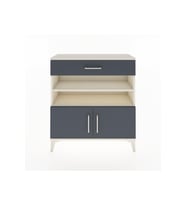 Arges Şifonyer 3 Raflı Tek Çekmeceli 2 Kapaklı 88x30x96 Aytaşı-Antrasit