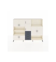 Arges Dolap 10 Raflı 4 Çekmeceli 8 Kapaklı 220x30x163 Aytaşı-Aytaşı/Antrasit