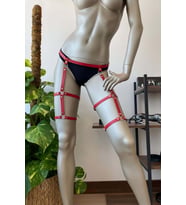 Mulvxbrf Brf02 Kırmızı Deri Jartiyer Harness (Mulvix)