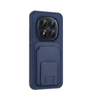 Redmi Note 15 Pro Kılıf Kartlıklı ve Deri Dokulu Şık ApexWallet Premium Kapak RYC/Bikart (Lacivert)