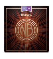 D'Addario NB1152 Nickel Bronze Akustik Gitar Tel Seti - 11-52 Custom Light (Profesyonel)  Yüksek Harmonik Zenginlik, Üstün Manyetik Çıkış, Uzun Ömürlü Nikel Bronz Sargı