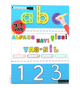 3-7 YAŞ Alfabe-Sayı-Çizgi YAZ-SİL