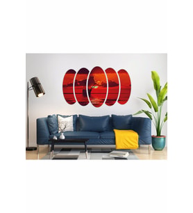 GEMİ DENİZ GÜN BATIMI MDF TABLO-1344