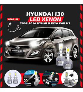 Hyundai İ30 2007-2016 Kısa Far Uyumlu Şimşek Etkili Led Xenon Performance Series H7