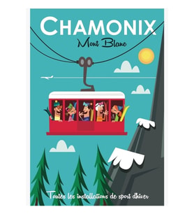 Chamonix Mont Blanc Kayak Posteri Tablo Ahşap Poster Dekoratif