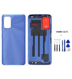 Xiaomi Redmi 9T FULL Kasa Arka Kapak Yan Tuş Takımı MAVİ - TAMİR SETİ