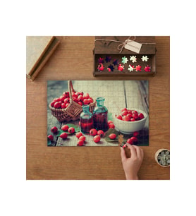 Kuşburnu - Kuşburnu Esansı Görseli Tasarımı 240 parça Ahşap Puzzle Ahşap Kutuda MP01304