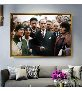 Altın Çerçeveli dekoratif tablo a1272 (Gold)