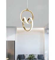 Zen Sarkıt Led Avize - Oturma Odası, Salon, Mutfak Uyumlu Ledli Avize (Gold)